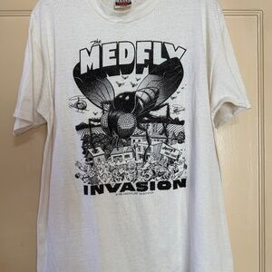 RARE 1981 The Medfly Invasion T-shirt- Size XL- UNISEX